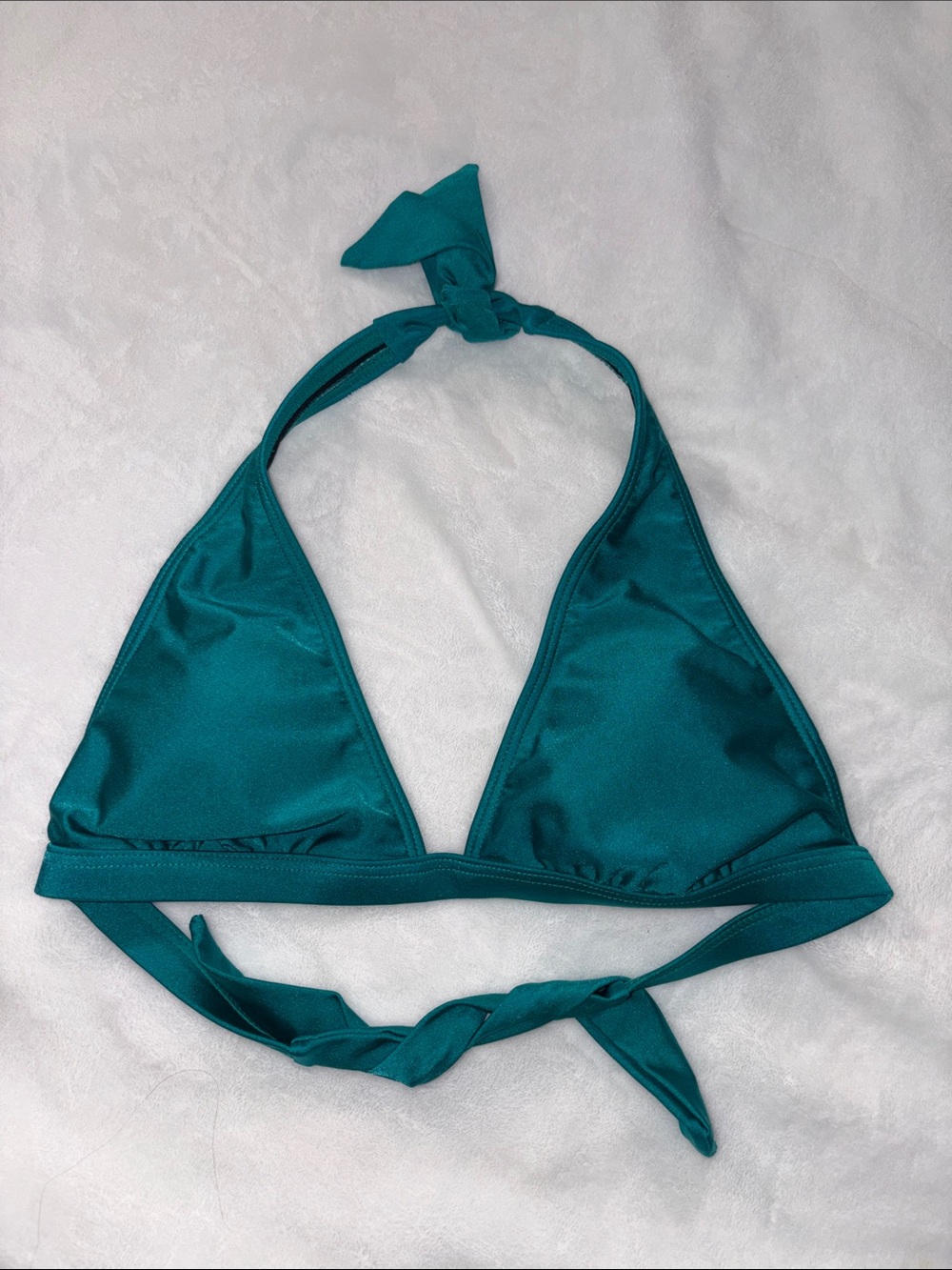 Xhilaration Target Teal Green Triangle Bikini Top Halter Swim Size Small